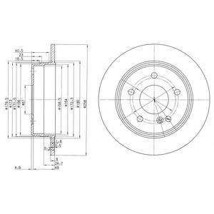 DELPHI BG2761 Тормозной диск