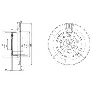 DELPHI BG2425 Тормозной диск