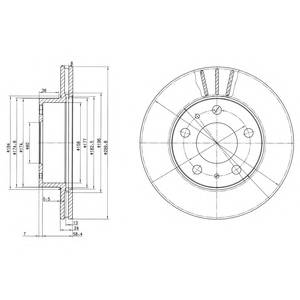 DELPHI BG2847 Тормозной диск