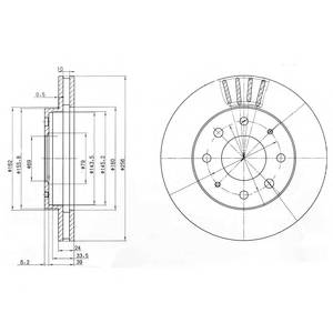 DELPHI BG3401 Гальмівний диск