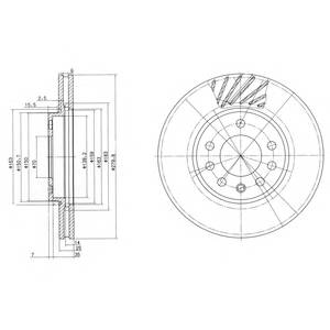 DELPHI BG3405 Тормозной диск