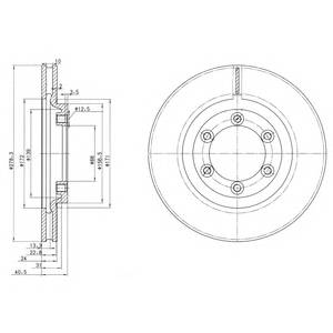 DELPHI BG3523 Гальмівний диск