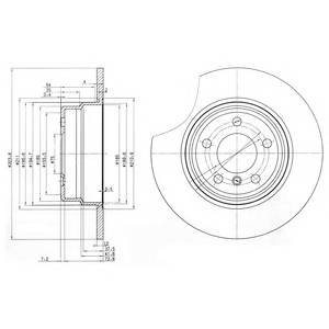 DELPHI BG3629 Тормозной диск