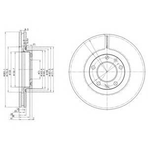 DELPHI BG3682 Гальмівний диск