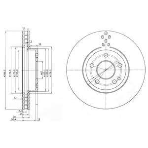 DELPHI BG3838 Гальмівний диск