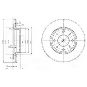 DELPHI BG4016 Тормозной диск