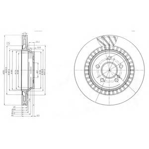 DELPHI BG4144 Тормозной диск