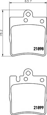 HELLA 8DB 355 008-451 Комплект тормозных колодок,