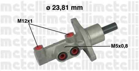 METELLI 05-0475 Главный тормозной цилиндр