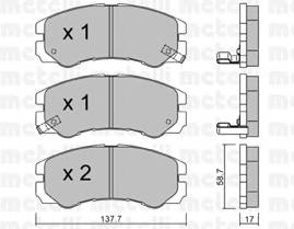 METELLI 22-0357-0 Комплект тормозных колодок,