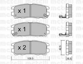 METELLI 22-0358-0 Комплект гальмівних колодок,