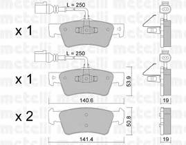 METELLI 22-0661-0 Комплект тормозных колодок,