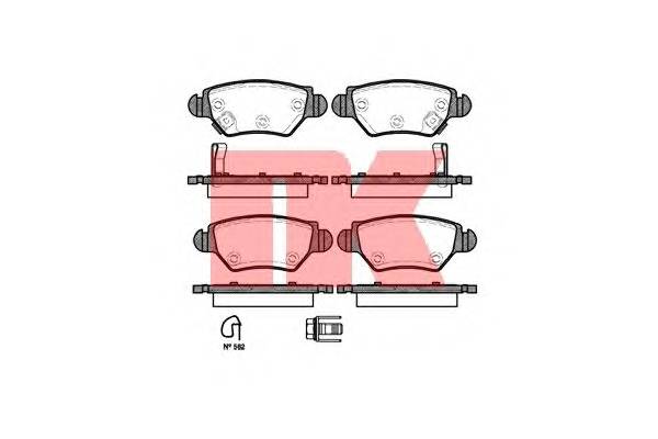 NK 223619 Комплект гальмівних колодок,