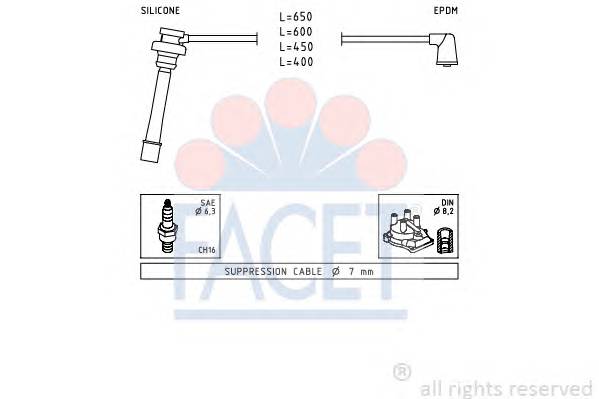 FACET 4.9278 Комплект дротів запалювання