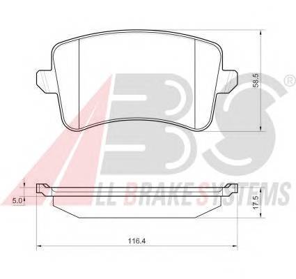 A.B.S. 37588 Комплект тормозных колодок,