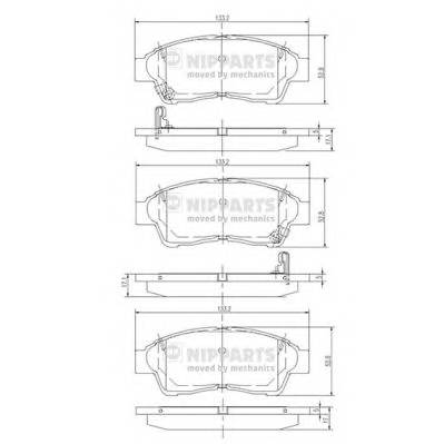 NIPPARTS J3602064 Комплект тормозных колодок,