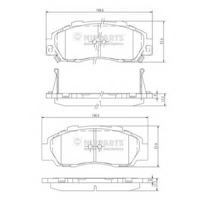 NIPPARTS J3604032 Комплект гальмівних колодок,