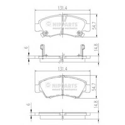 NIPPARTS J3604034 Комплект гальмівних колодок,