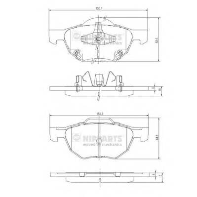 NIPPARTS J3604064 Комплект тормозных колодок,