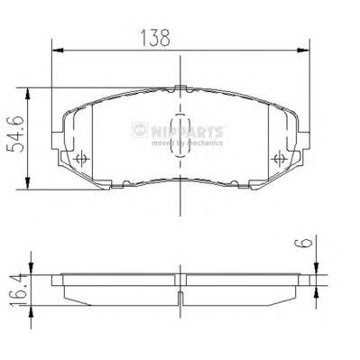 NIPPARTS J3608029 Комплект гальмівних колодок,