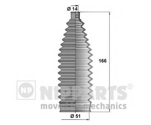 NIPPARTS N2845012 Комплект пильника, рульове