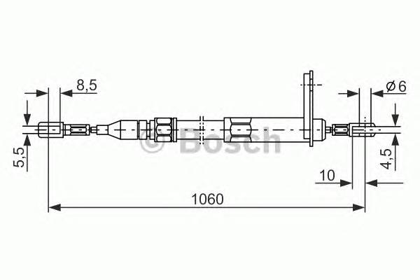 BOSCH 1 987 477 047 Трос, стоянкова гальмівна