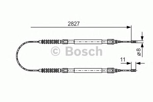 BOSCH 1 987 477 263 Трос, стоянкова гальмівна