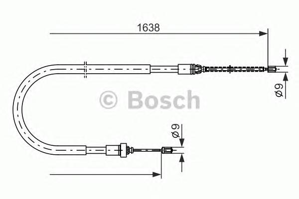 BOSCH 1 987 477 586 Трос, стояночная тормозная