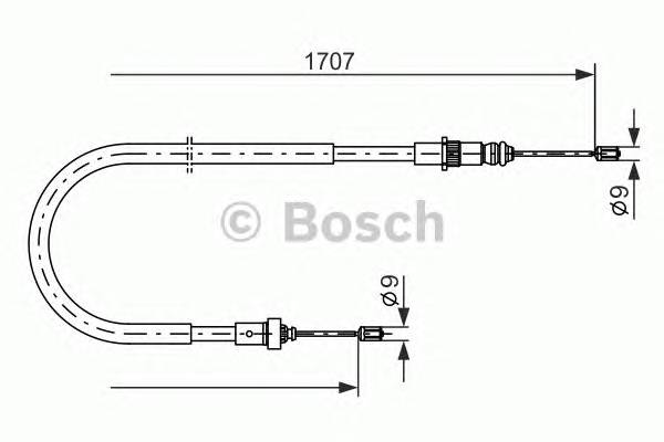 BOSCH 1 987 477 587 Трос, стоянкова гальмівна