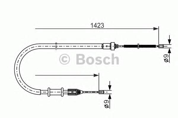 BOSCH 1 987 477 632 Трос, стояночная тормозная