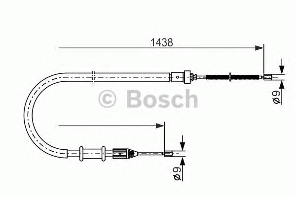 BOSCH 1 987 477 634 Трос, стояночная тормозная