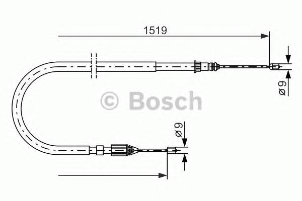 BOSCH 1 987 477 654 Трос, стоянкова гальмівна