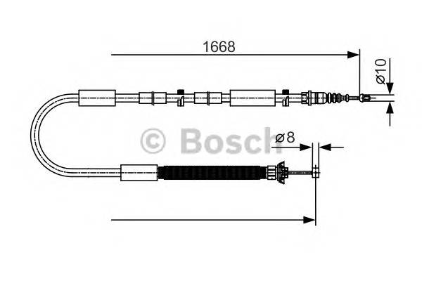 BOSCH 1 987 477 911 Трос, стоянкова гальмівна