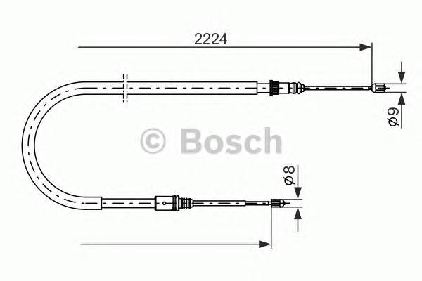 BOSCH 1 987 482 303 Трос, стоянкова гальмівна