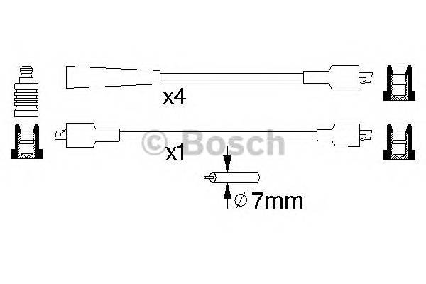 BOSCH 0 986 356 741 Комплект проводов зажигания