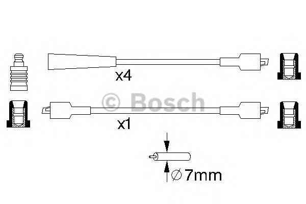 BOSCH 0 986 356 768 Комплект проводов зажигания