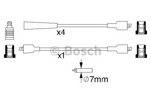 BOSCH 0 986 356 828 Комплект проводов зажигания