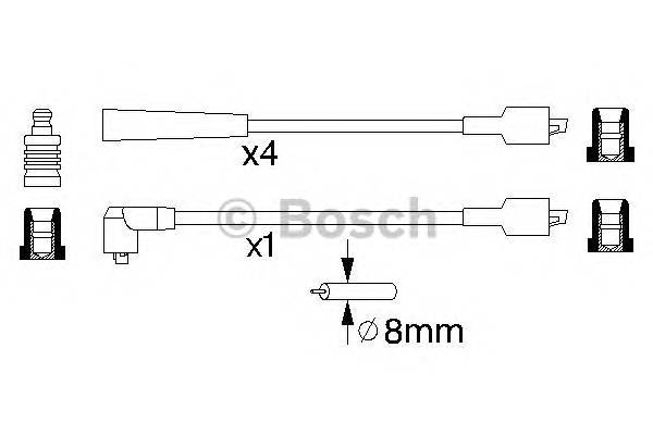 BOSCH 0 986 356 868 Комплект проводов зажигания