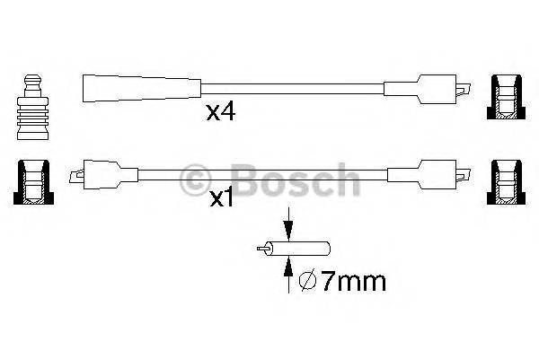 BOSCH 0 986 356 880 Комплект проводов зажигания