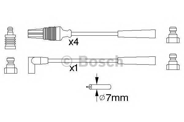 BOSCH 0 986 356 889 Комплект проводов зажигания