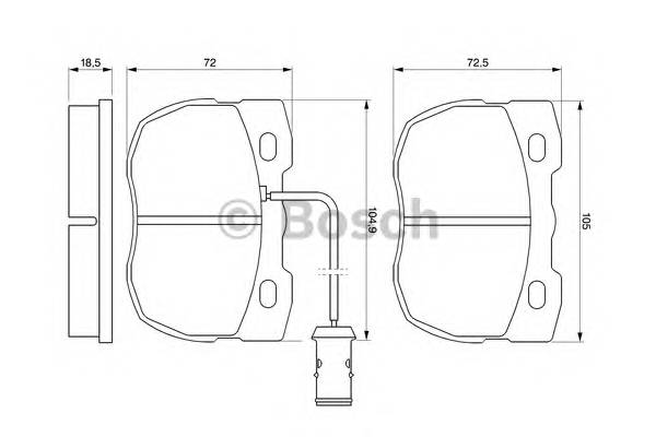 BOSCH 0 986 424 287 Комплект гальмівних колодок,