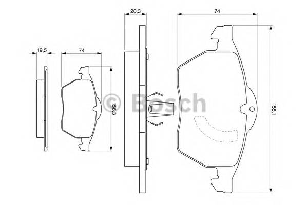 BOSCH 0 986 424 360 Комплект тормозных колодок,