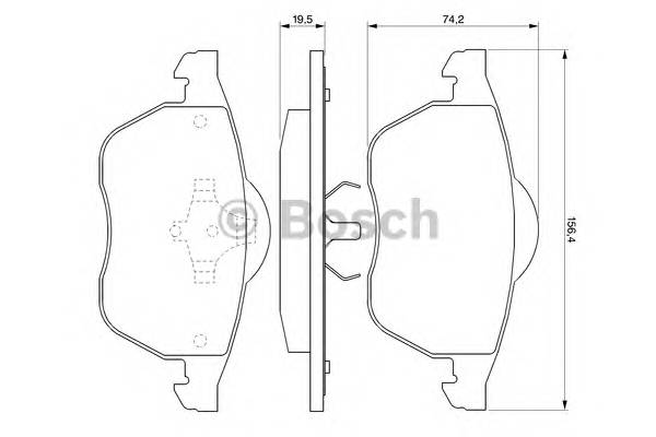 BOSCH 0 986 424 481 Комплект гальмівних колодок,