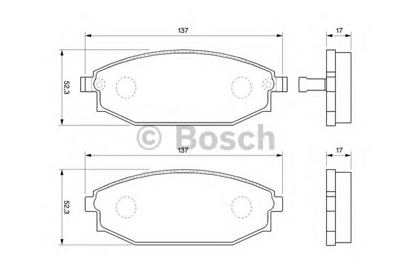 BOSCH 0 986 424 727 Комплект гальмівних колодок,