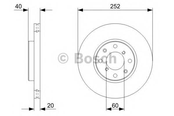 BOSCH 0 986 479 308 Гальмівний диск