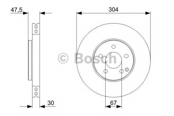 BOSCH 0 986 479 333 Тормозной диск