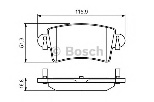 BOSCH 0 986 494 043 Комплект тормозных колодок,