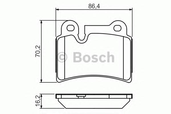 BOSCH 0 986 494 210 Комплект тормозных колодок,