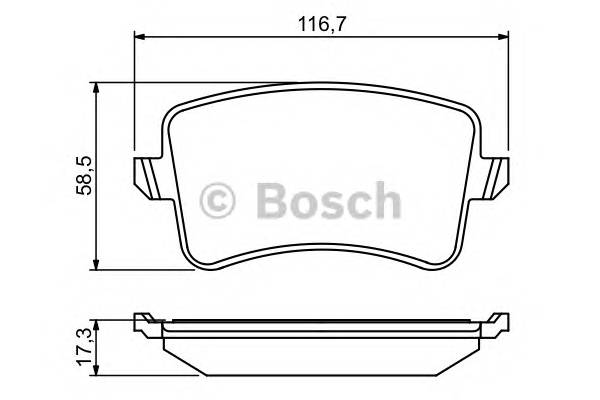 BOSCH 0 986 494 254 Комплект гальмівних колодок,