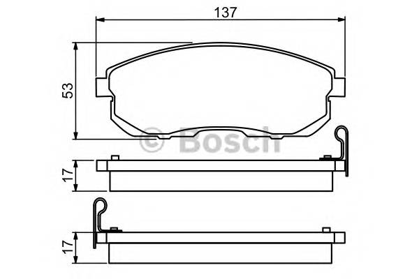 BOSCH 0 986 494 277 Комплект гальмівних колодок,